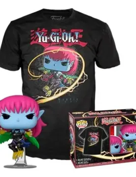 Figurine Yu-gi-oh! Cyber Harpie Lady Et T-shirt à Manches Courtes Black XL unisex