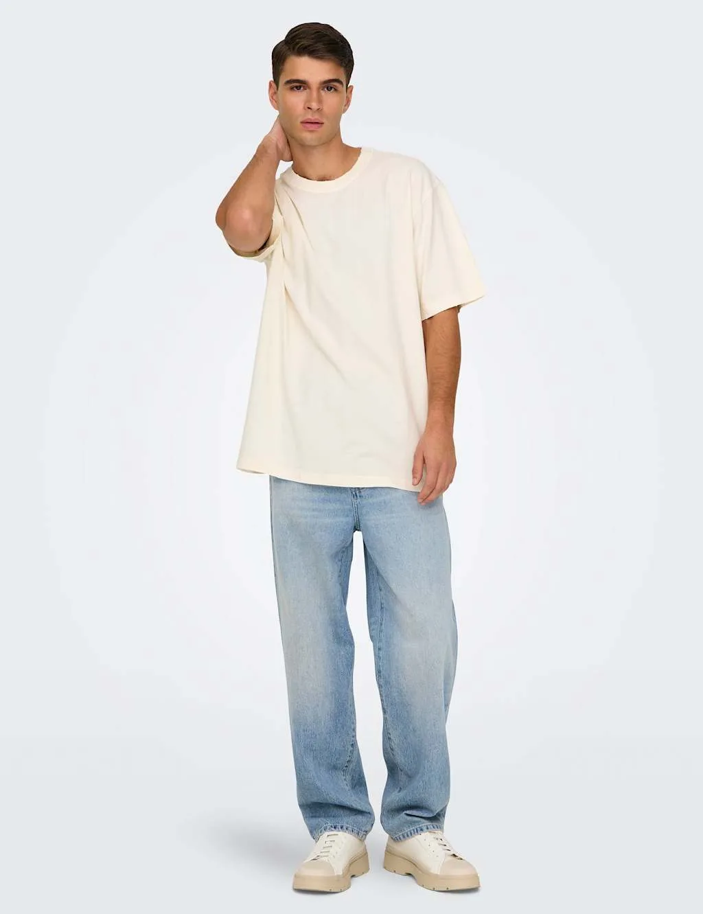 Loose Fit 5 Pocket Jeans Light Blue male - ONLY & SONS - FashionsVida