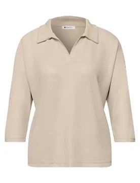 LTD QR knit look polo shirt female