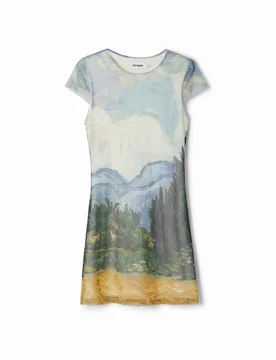 Robe courte Van Gogh BLUE L female - Desigual - FashionsVida