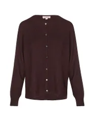 Cardigan en cachemire rouge foncé S