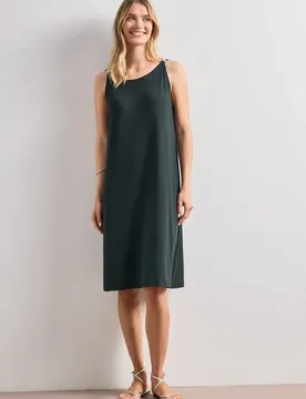 Knielanges Kleid mit Schnallendetail female Grün