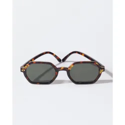 Gafas de sol de mujer con protección uv y forma geométrica en liso