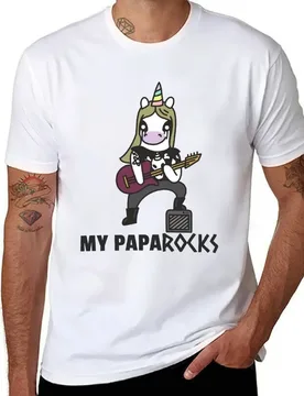 My Papa Rocks Unicorn musician T-Shirt graphic t shirts for man man t shirts cotton T-Shirt - Aliexpress - FashionsVida