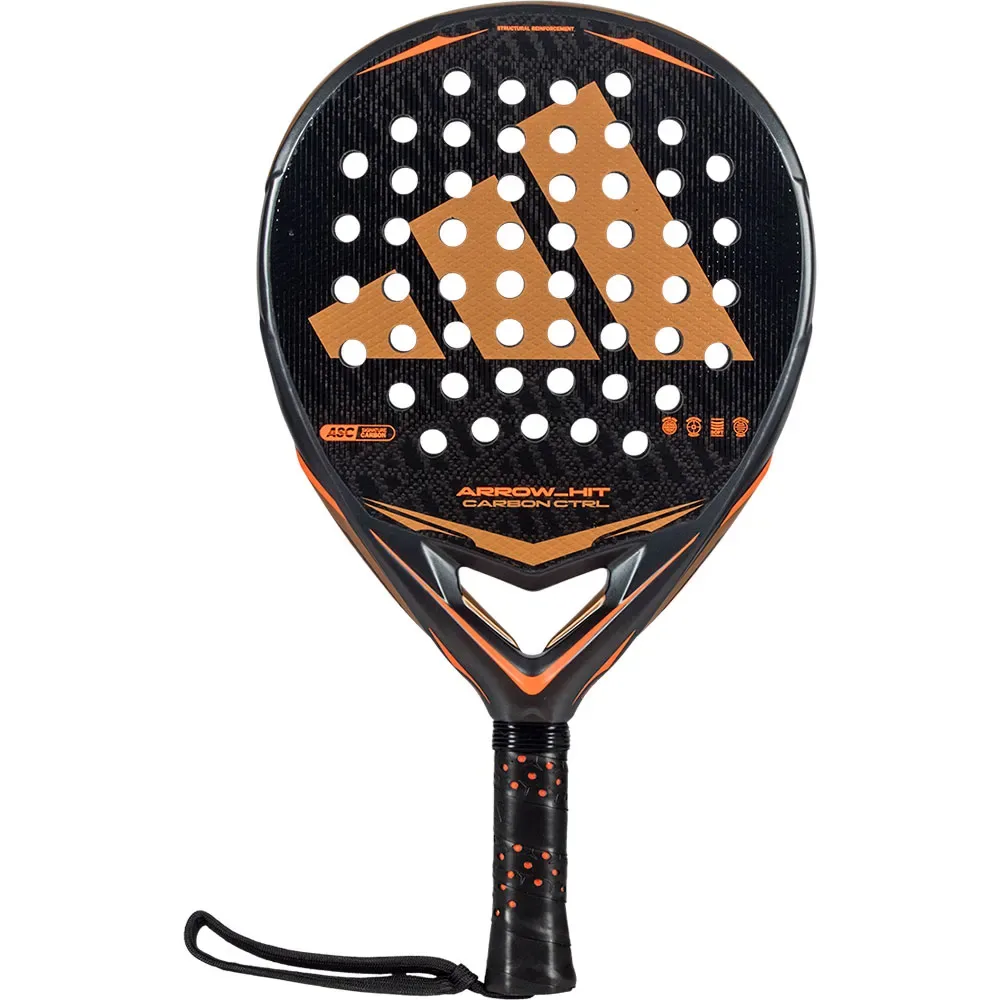 Arrow Hit Carbon Ctrl Padel Racket Anthracite / Orange One Size - Adidas Padel - FashionsVida