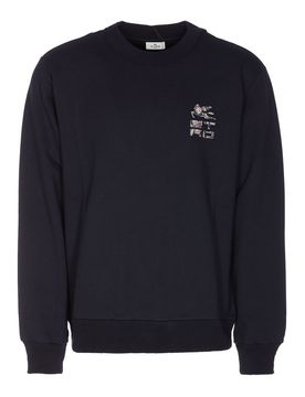 Felpa in cotone con logo frontale