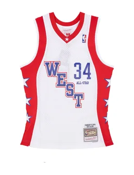 Canotta Basket Uomo Nba White Jersey All Star 2004 No 34 Ray Allen Team West White - Mitchell & Ness - FashionsVida