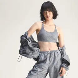 Mini crop top da running con stampa by Stella McCartney S Light Solid Grey / Onix