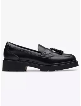 Womens Black Lauryl Tassel Loafer - Female - Black - UK 4 - Clarks - FashionsVida