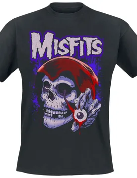 T-Shirt - Evil Eye - S bis 4XL - für Männer - Größe L - schwarz - Lizenziertes Merchandise! - Männer - male - Misfits - FashionsVida