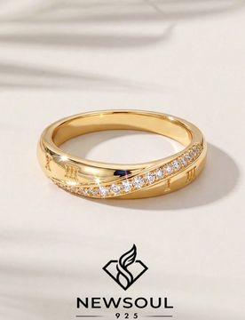 Pieza Anillo de plata de ley 925 con números romanos únicos 1314, incrustado con circonita cúbica, regalo de joyería elegante para mujeres, regalo