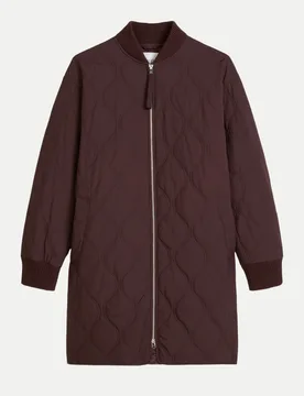 Marc O' Polo Steppmantel mit Reißverschluss Braun XS - Marc O'Polo - FashionsVida