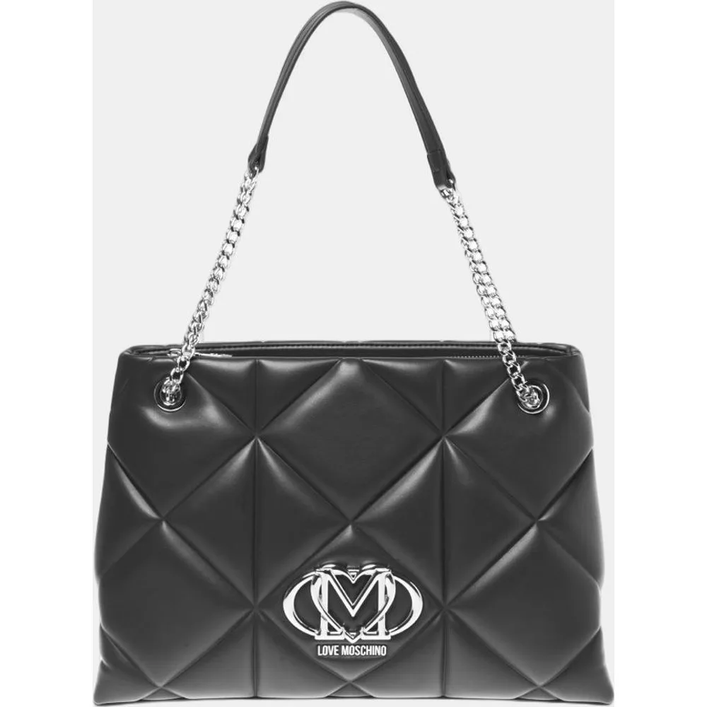Bolso de hombro color vino con cierre de cremallera - Love Moschino - FashionsVida