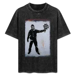 Flowers Stencil Graffiti T-Shirt Holiday Outdoor T-Shirt