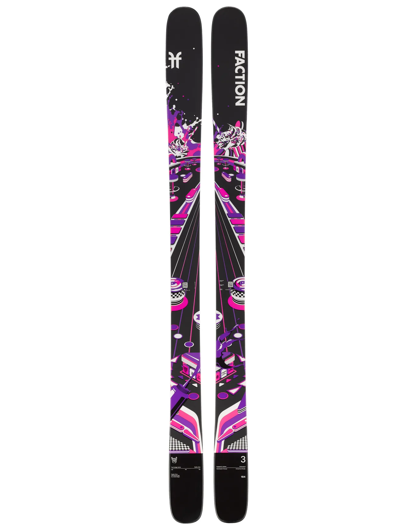 Skis all-mountain / freeride - Prodigy 3 2026 - Taille 190 cm - Noir - Faction - FashionsVida
