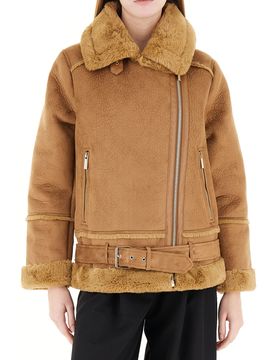 Giacca in similpelle COGNAC L
