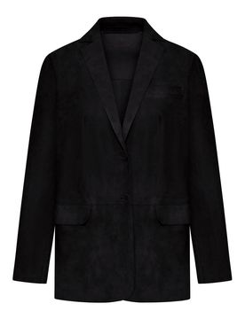 Giacca in pelle scamosciata