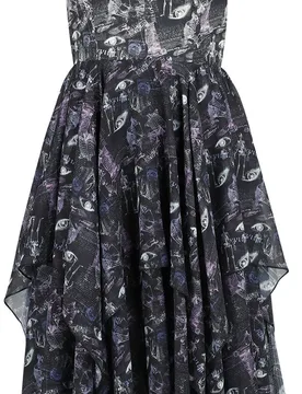 Kleid knielang - Skeleton Dress - XS bis L - für Damen - Größe XS - multicolor - Frauen - female - Coven United - FashionsVida
