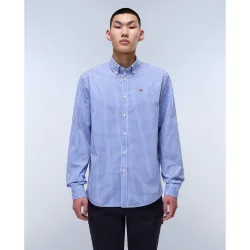 Camisa de popelín de hombre terra LS de corte regular de cuadros