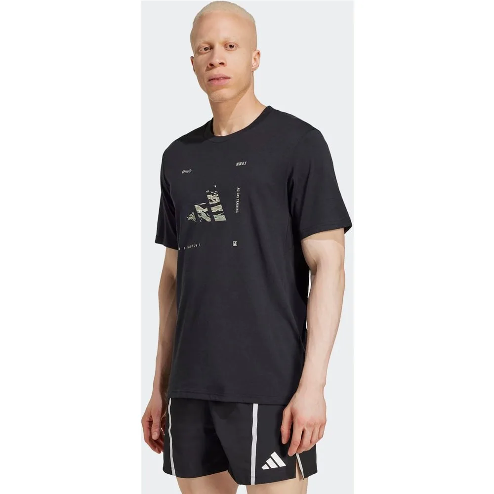 Camiseta de hombre Climacool Training Camo Logo Graphic - Adidas - FashionsVida