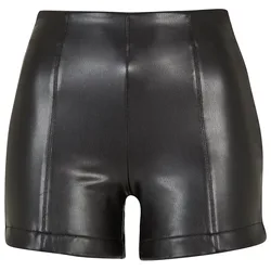 Pantaloni Corti Synthetic Leather Black M