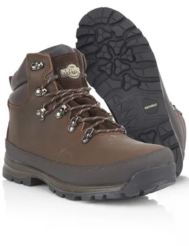 Pelly Mens Leather Waterproof Hiking Boots - Northwest territory - FashionsVida