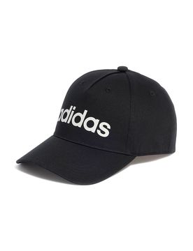 Cappellino con frontino nero e logo bianco DAILY CAP