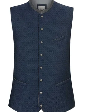 Trachtenweste Romeo (blau, Gr. 54) von Classics für Herren, Oberteile, 75% Polyamid, 15% Baumwolle, 5% Viskose, 5% Wolle - Stockerpoint - FashionsVida