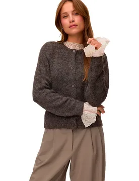 Cardigan Novah Chocolate Torte / Dtm Button L - Vero moda - FashionsVida