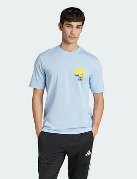 T-shirt Lounge Still Life Lemons Graphic M Glow Blue - Adidas - FashionsVida