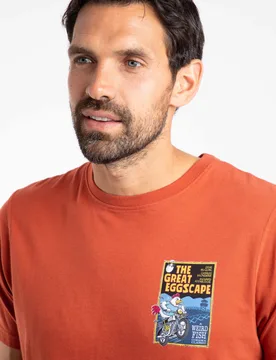 The Great Eggscape Mens Back Print Artist T-Shirt - Weird Fish - FashionsVida