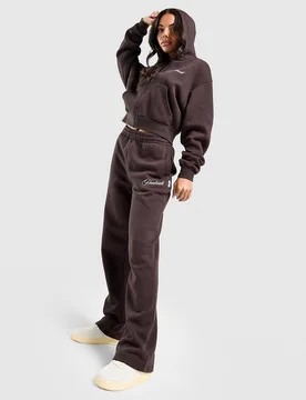 Womens Pantaloni della tuta Wide Leg Poise - Marrone, marrone marrone Donna taglia L - Hoodrich - FashionsVida