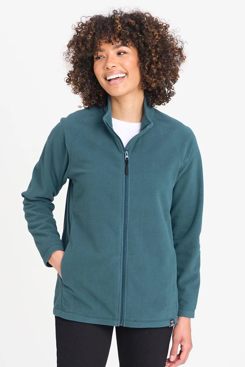 Women's Microfleece Jacket in Teal Size: Small - Teal - Size: S - Cotton Traders - FashionsVida