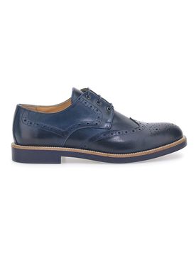 Stringate Stile Inglese Blu Made in Italy 8023 42