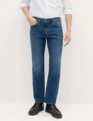 Straight Fit Stretch Jeans Blue Denim male