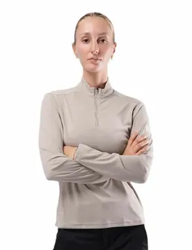 Rash Guard Manches Longues Uvactive 1/4 Zip Stone M
