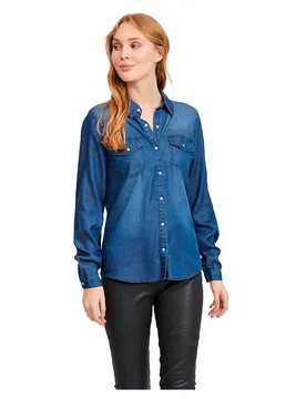 Camicia A Maniche Lunghe Bista Denim Dark Blue Denim / Wash Clean S