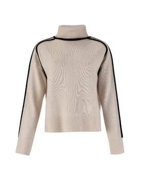 Maglie donna d.exterior - profili cash dolcevita corta - nero - Dexterior - FashionsVida