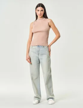 Jeans wide leg Exchange lavaggio bleach in cotone - Armani - FashionsVida