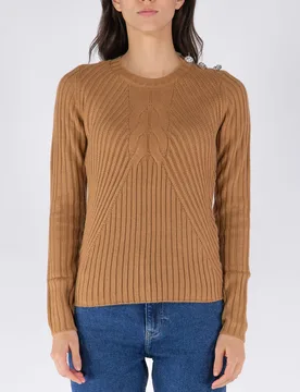 MAGLIONE GIROCOLLO CON BOTTONI SPALLA - LIU-JO - FashionsVida