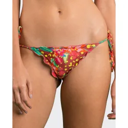 Braga de bikini con lazo estampada