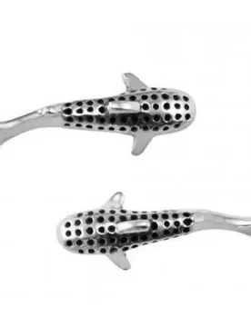 Orecchini Medium Whale Shark - Dive Silver - FashionsVida