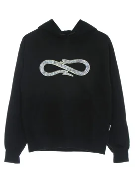 Felpa Leggera Cappuccio Uomo Diamonds Hoodie Black - Propaganda - FashionsVida