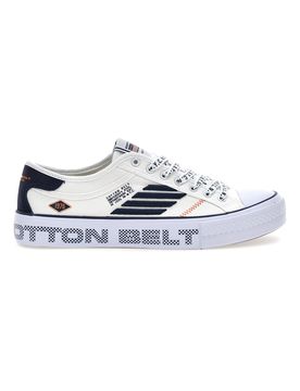Sneakers bassa Adrian SS in tela bianca e blu 42