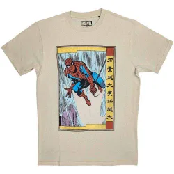 Unisex Spiderman Japanese T-Shirt in Natural Size: Small - Natural - Size: S