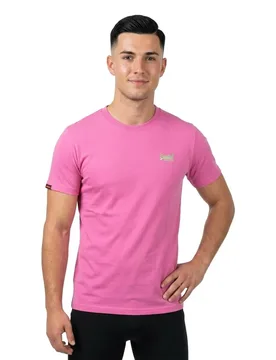 Maglietta A Maniche Corte Vintage Logo Embroidered Flash Pink M - Superdry - FashionsVida