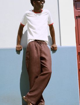 Pantaloni Jogger 100% Lino