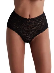 Womens Rosessence Care High Waisted Brief - Black Polyamide - Size Small