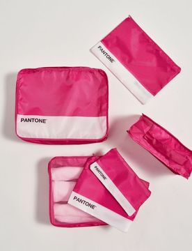 Set di organizer da viaggio Pantone 9 pack - rosa shocking