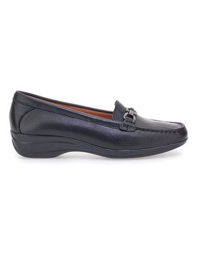 Mocassini neri in vera pelle made in Italy 8135 40